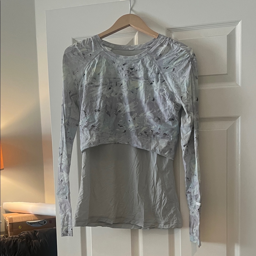 lululemon watercolor long sleeve size medium